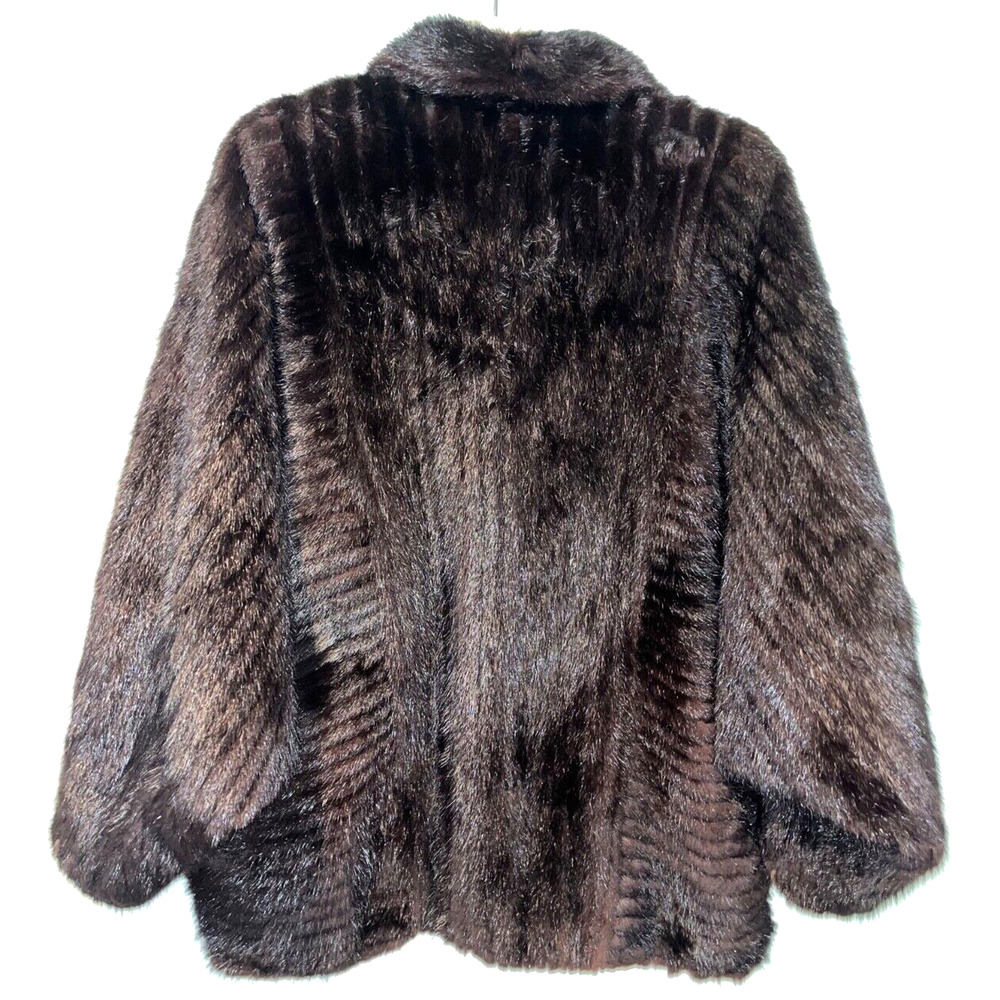 Ranch Mink Fur Coat Severyn Furs Short Jacket Womens Sz 10 PRISTINE Stored VTG - Picture 5 of 9